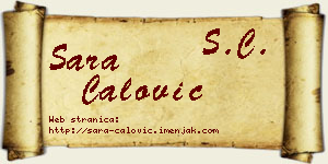 Sara Ćalović vizit kartica